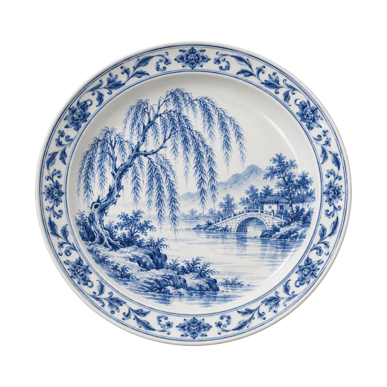 Blue Willow plate